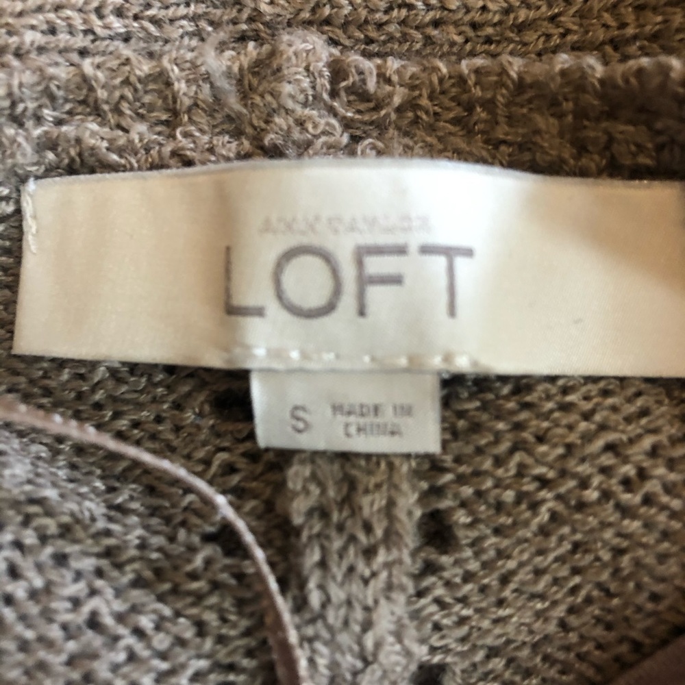 Loft Tan Knit Lightweight Shrug Size Small - Picture 5 of 7